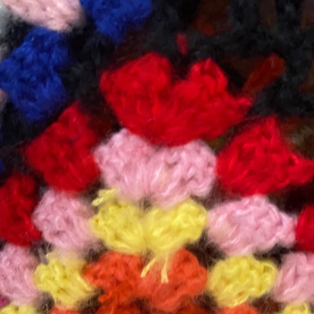 Multicolor Crochet Style Patch Long Cardigan Swea… - image 8